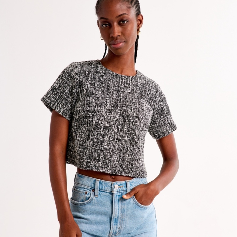 Tweed woven tee